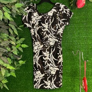 Black and white sequins dress